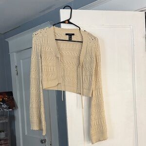 Forever 21 Beige Knit Cardigan